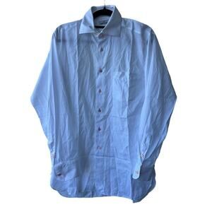 Mila Schon Button Down White Contrast Pink Buttons Sz S